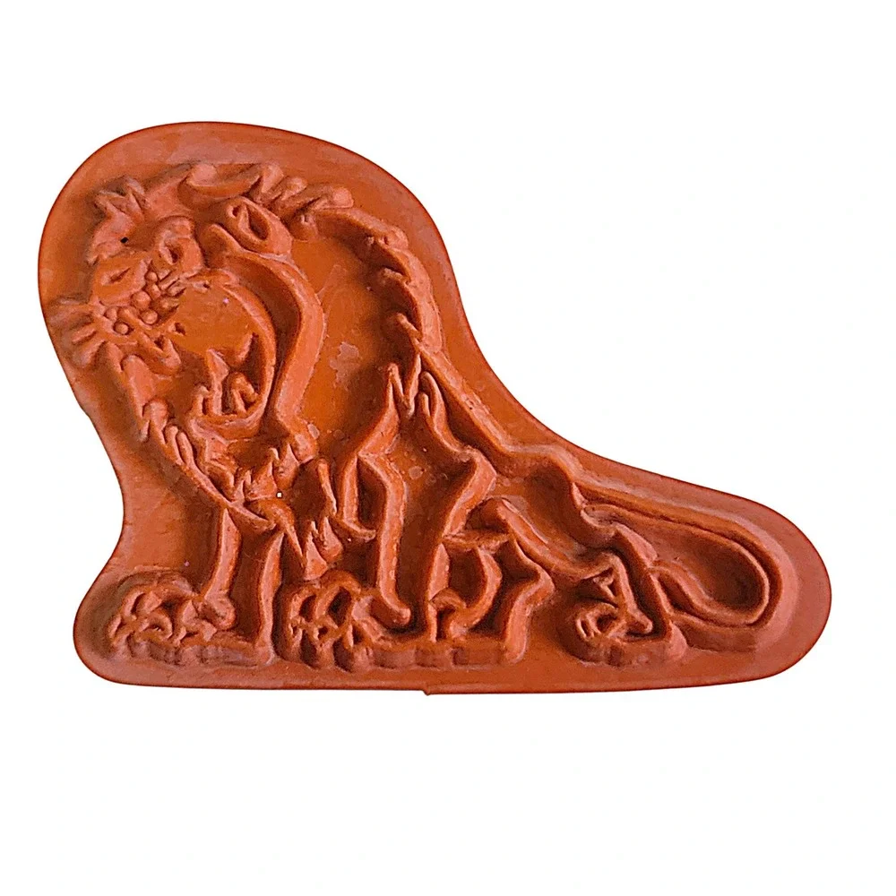 VTG Zoo Animal Rubber Stamp Set 8 Pc Foam Zebra Giraffe‎ Elephant Lion Gorilla